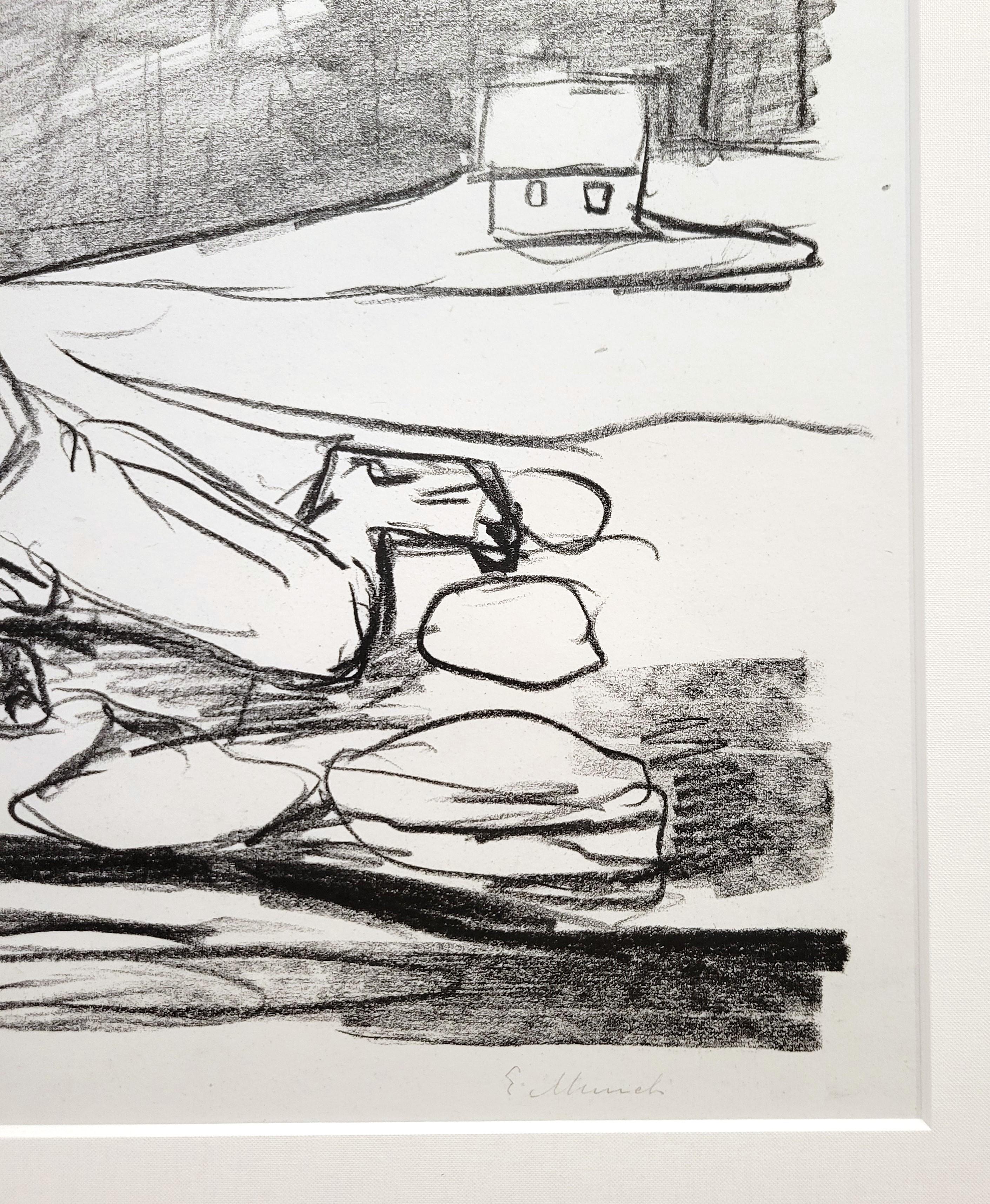 Omegas Død (La muerte de Omega) /// Edvard Munch Alfa y Omega Litografía expresionista en venta 12