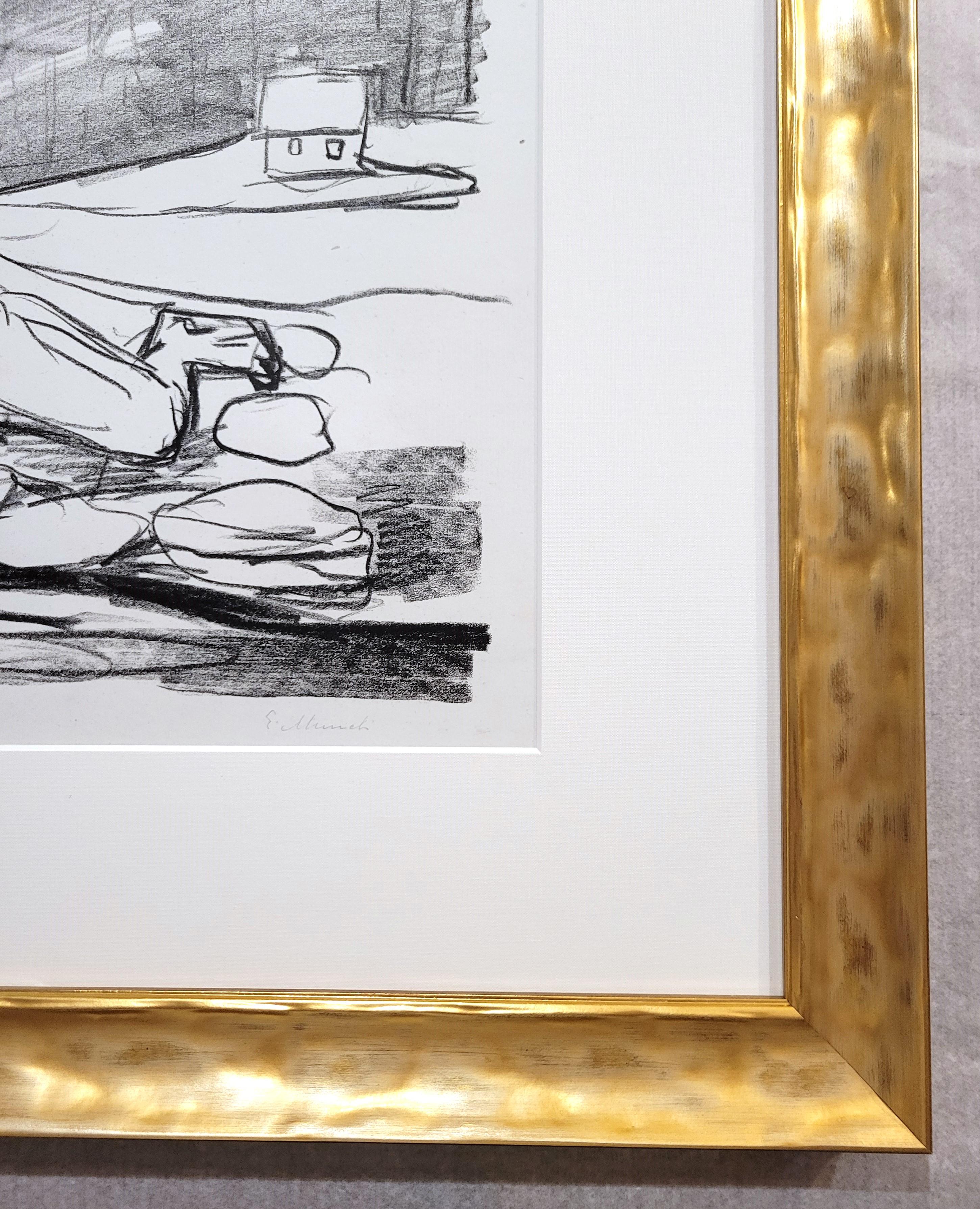 Omegas Død (La muerte de Omega) /// Edvard Munch Alfa y Omega Litografía expresionista en venta 6