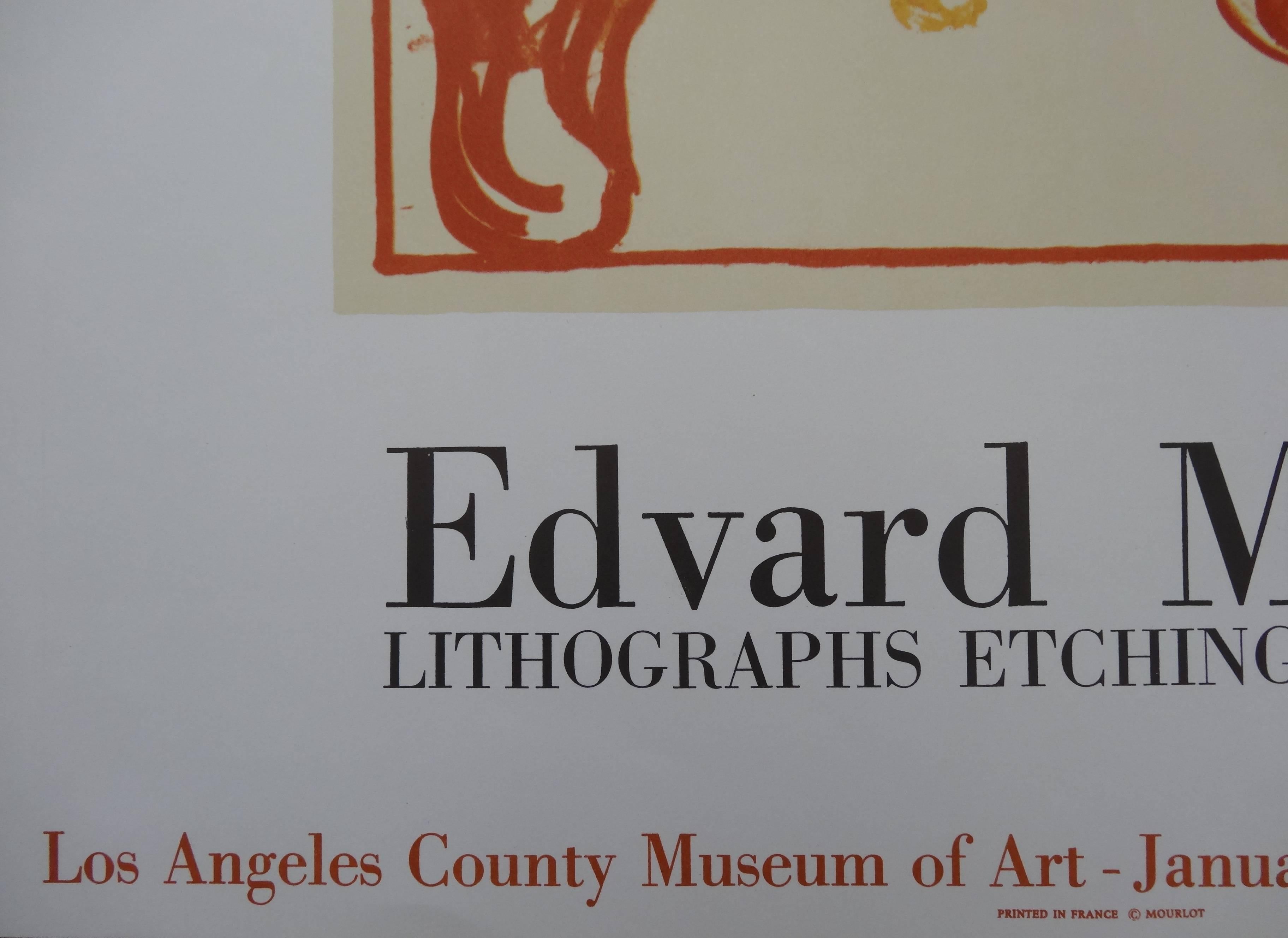 Redhead Woman - Lithographie-Ausstellungsplakat #Los Angeles County Museum #MOURLOT (Expressionismus), Print, von Edvard Munch