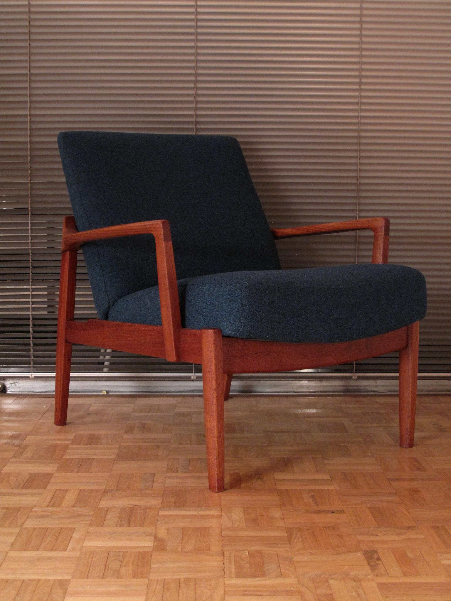 Edvard & Tove Kindt Larsen Model 125 Lounge Chair for France & Son In Good Condition In Shepperton, Surrey