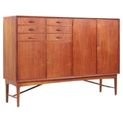 Edvard Valentinsen Mid Century Danish Teak Tall Credenza