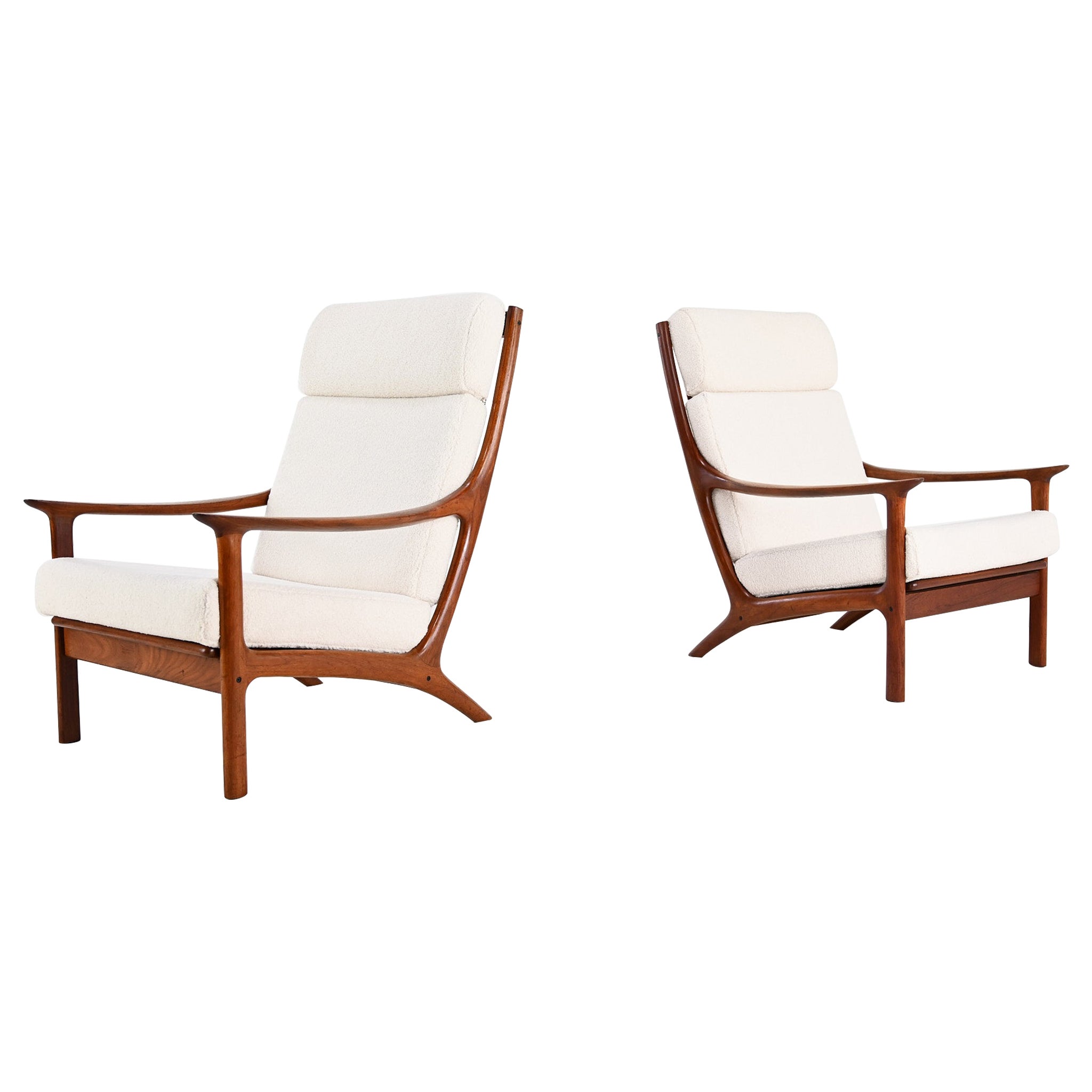Edvard Valentinsen, Pair of Armchairs in teak. Denmark, C.1960