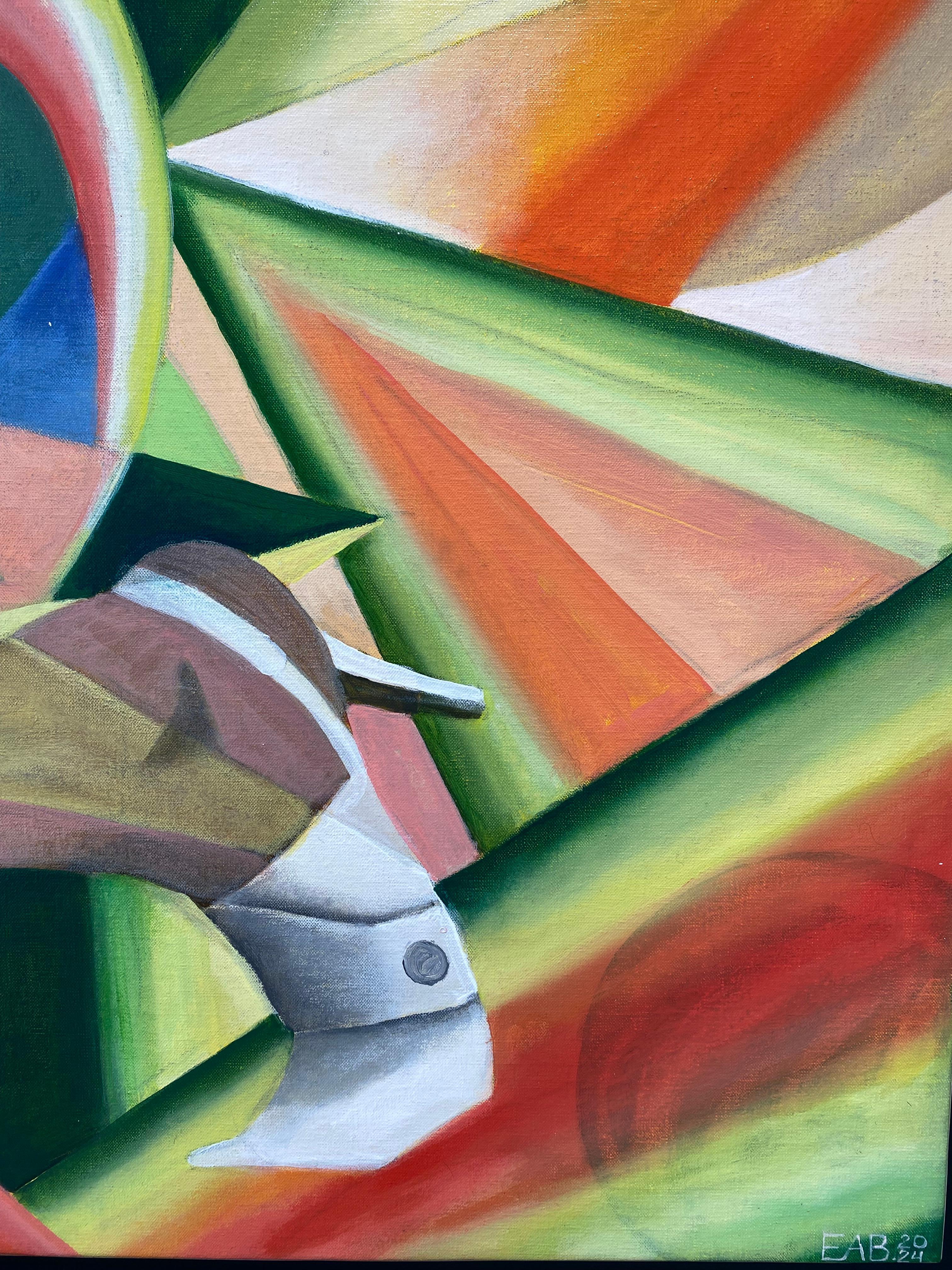 Edvarda Braanaas (B.1963)
Ballerina Severini 
Olio su tela
130 x 97 cm / 51.18 x 38.19 in
Con cornice : 136 x 103 cm / 53,54 x 40,55 pollici
2024

Edvarda Aslaksen Braanaas è una pittrice figurativa norvegese, che si ispira alla transizione