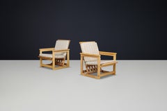 Fauteuils de salon Edvin Helseth en pin Modèle "Trybo" Norvège des années 1960