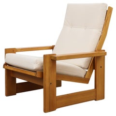 Edvin Helseth Style Mid-Century Pine Lounge Chair