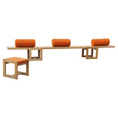 Edvin Helseth: “Trybo”. A pine bench. Manufactured by Trybo and Stange Bruk