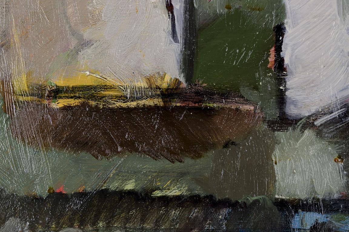 Edvin Järup, peintre suédois classé. Huile sur planche. Nature morte abstraite. Ca 1960 Excellent état - En vente à København, Copenhagen