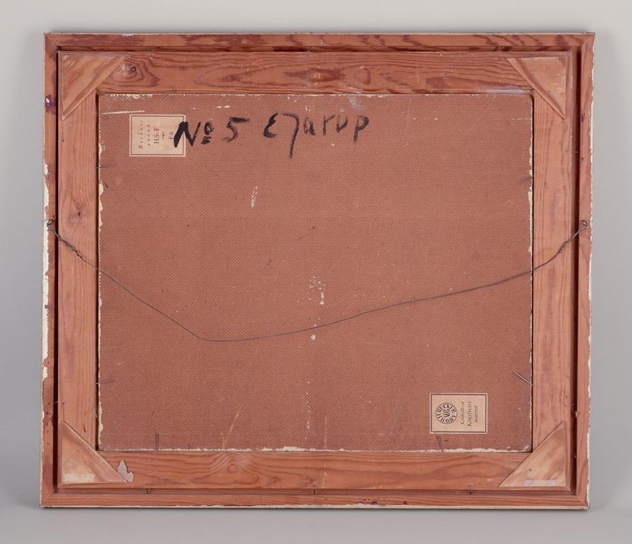 Edvin Järup, peintre suédois classé. Huile sur planche. Nature morte abstraite. Ca 1960 en vente 2