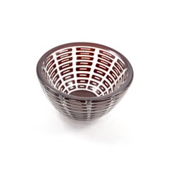 Edvin Öhrström Cuenco de cristal "Ariel" para Orrefors