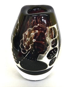 Edvin Ohrstrom Girl and Dove Ariel Vase for Orrefors circa 1970’s