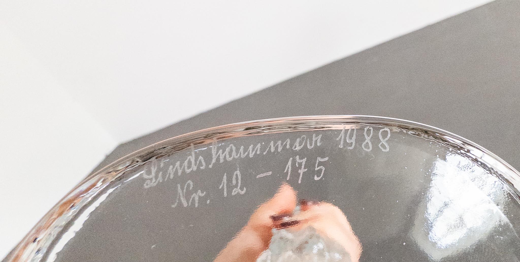 Verre d'art Edvin Öhrström – “Kristallvertikalaccent”, 1988 en vente