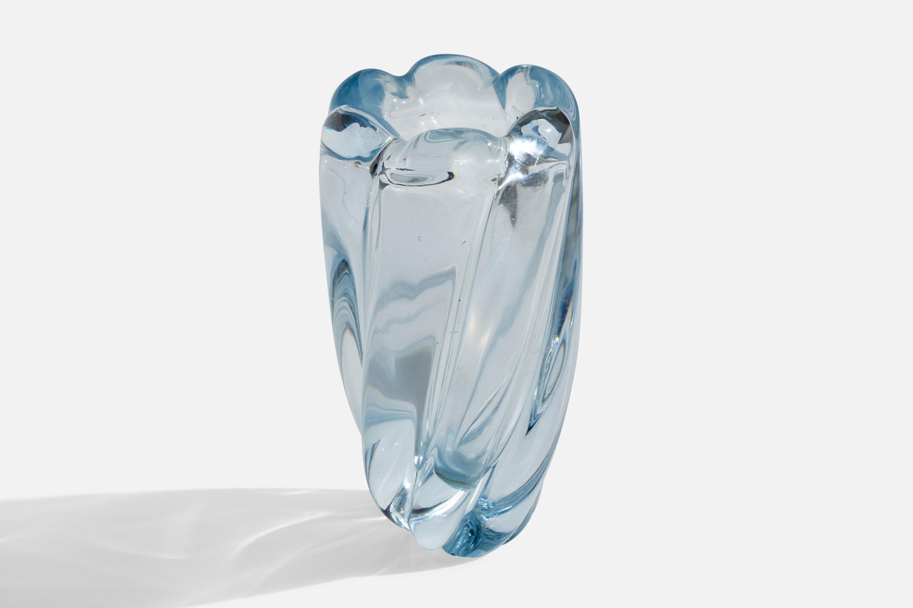 Scandinave moderne Edvin Öhrström, Vase, verre, Suède, années 1940 en vente