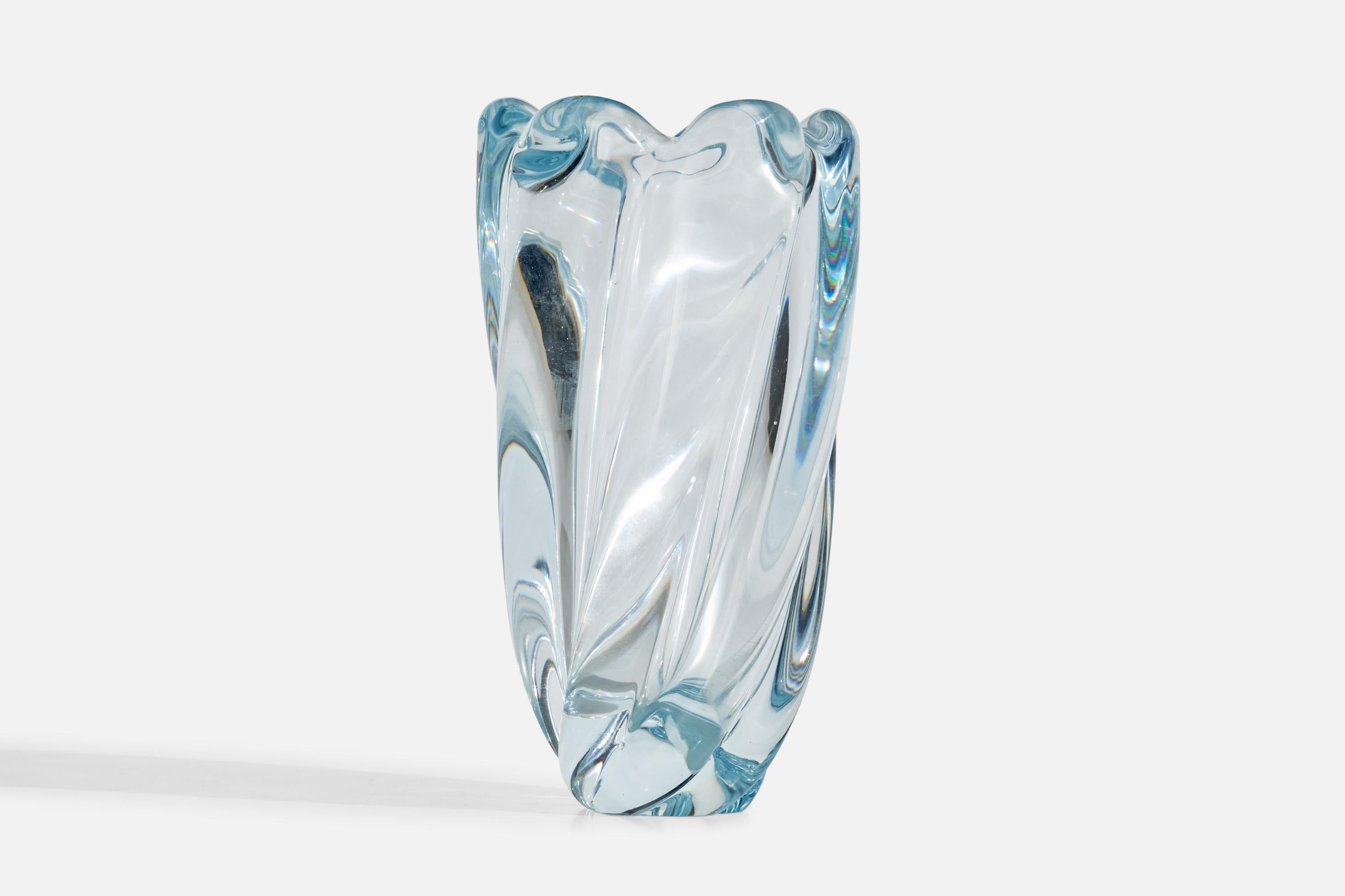 Swedish Edvin Öhrström, Vase, Glass, Sweden, 1940s For Sale