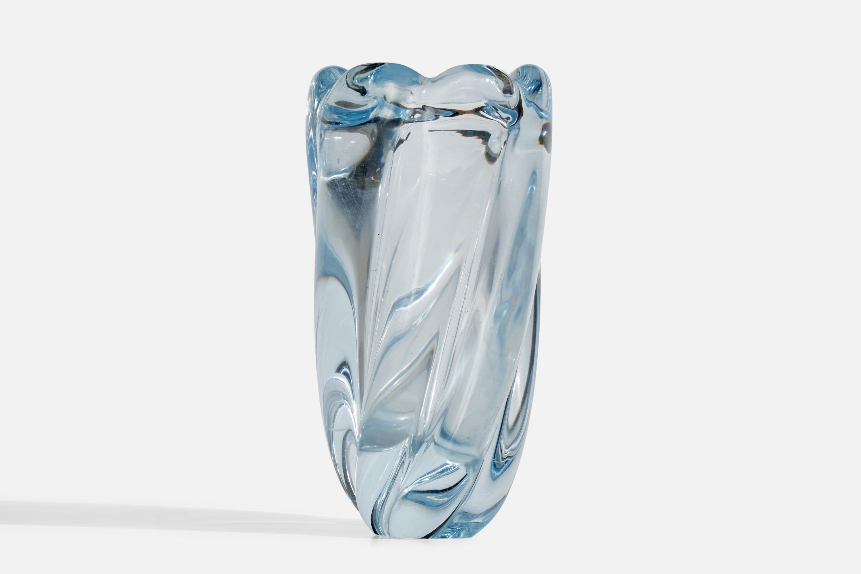 Suédois Edvin Öhrström, Vase, verre, Suède, années 1940 en vente
