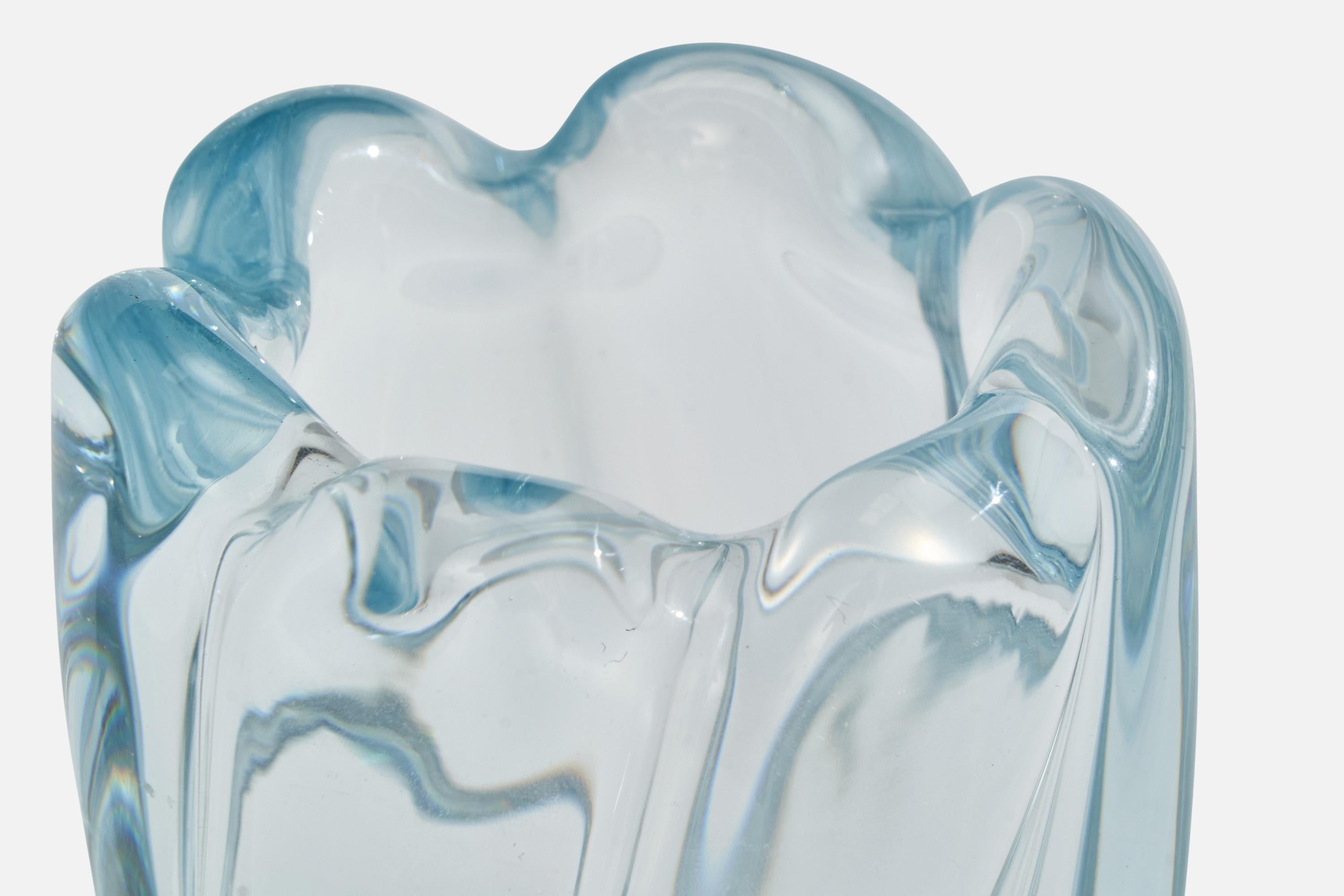 Mid-20th Century Edvin Öhrström, Vase, Glass, Sweden, 1940s For Sale