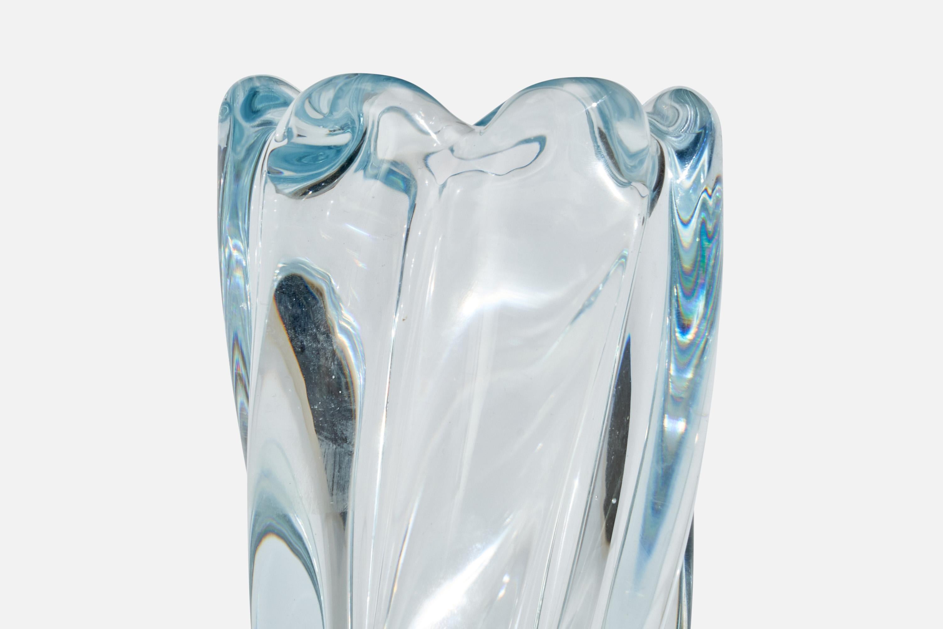 Edvin Öhrström, Vase, Glass, Sweden, 1940s For Sale 1