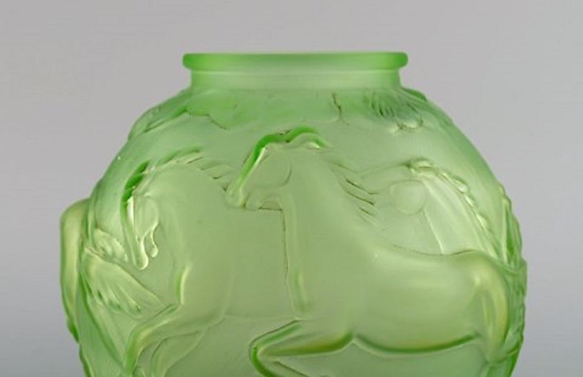 Mid-20th Century Edvin Ollers for Elme, Round Art Deco Vase with Galloping Horses