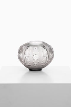 Edvin Ollers Glass Vase Produced by Elme Glasbruk in Sweden