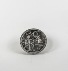 Edvin Ollers Pewter Bowl with Sculptural Openwork Lid, Sweden, 1930s