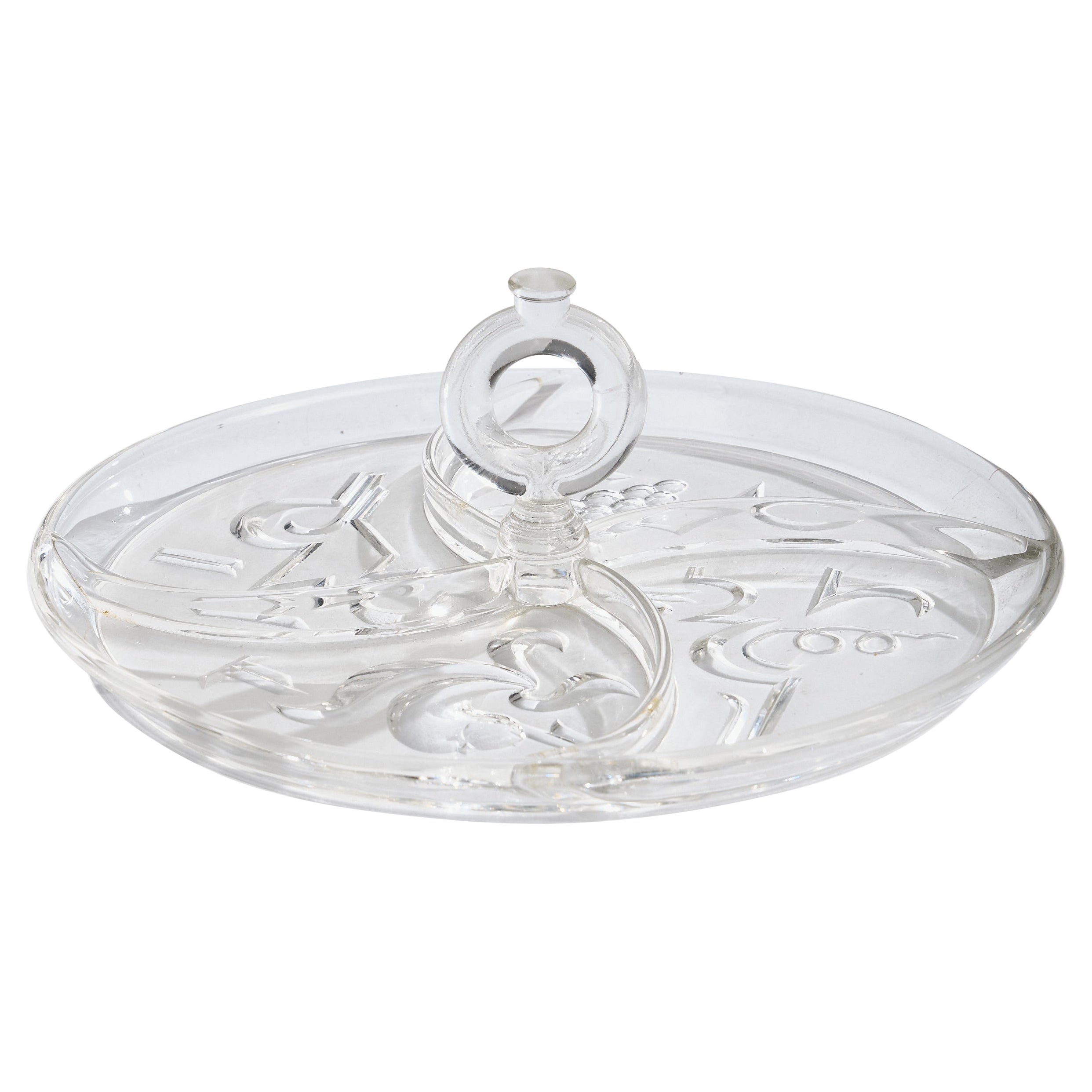Edvin Ollers, plat de service, verre, Suède, années 1920