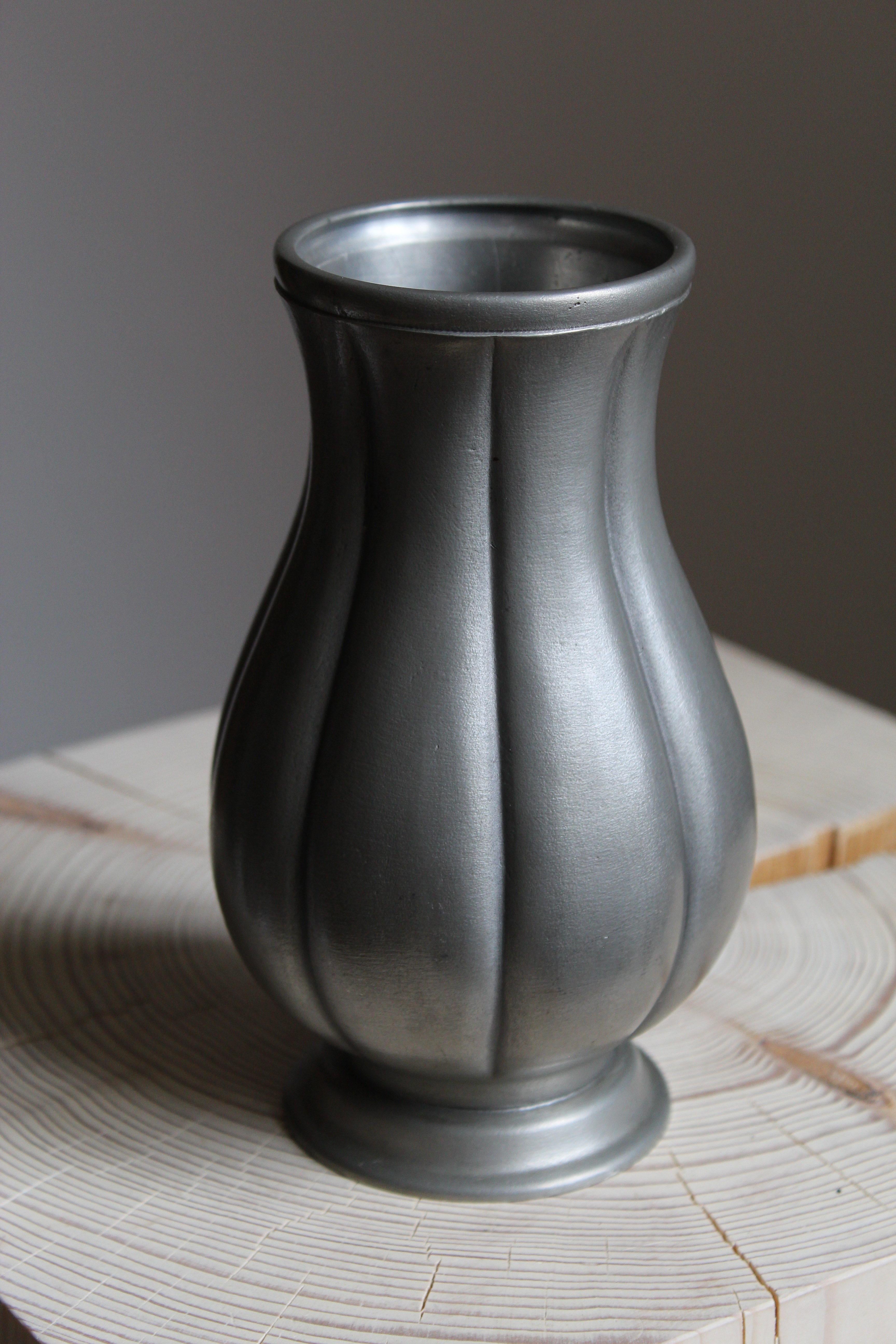 vintage pewter vase