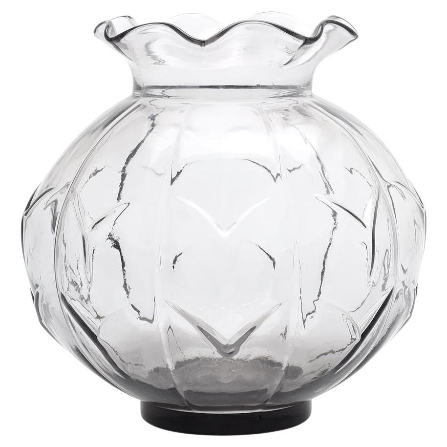 Edvin Ollers, vaso modello Ove, disegnato per Elme Glasbruk 1930, Swedish Modern