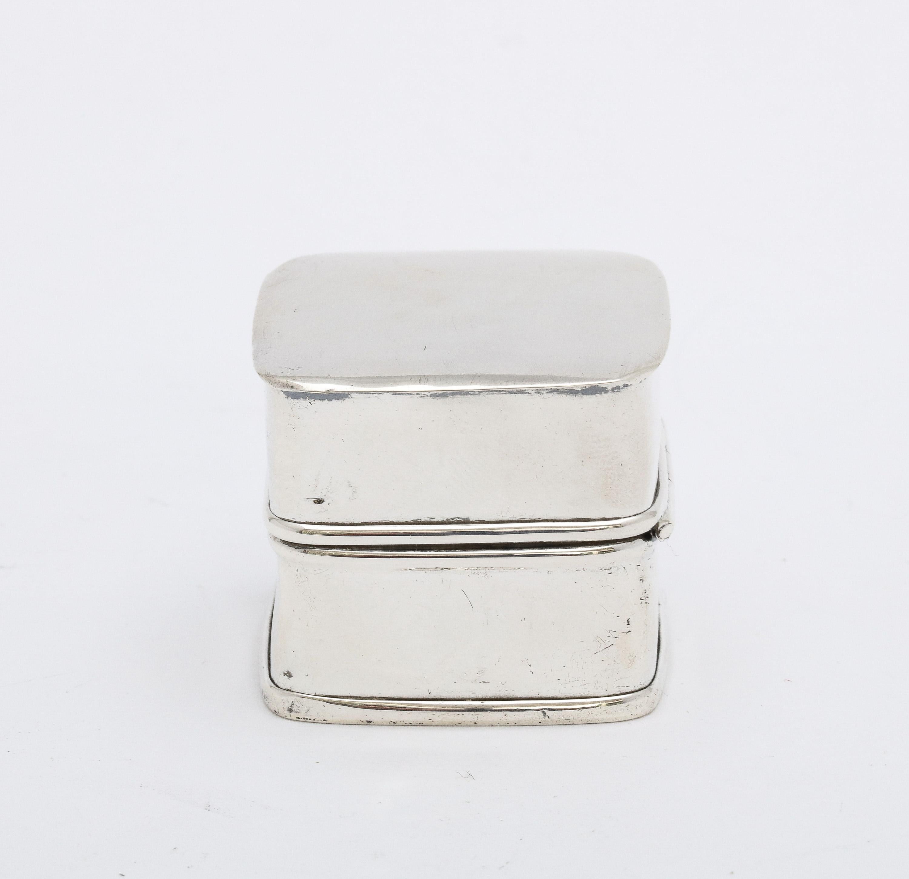 American Edwadian Period Sterling Silver Ring Box For Sale