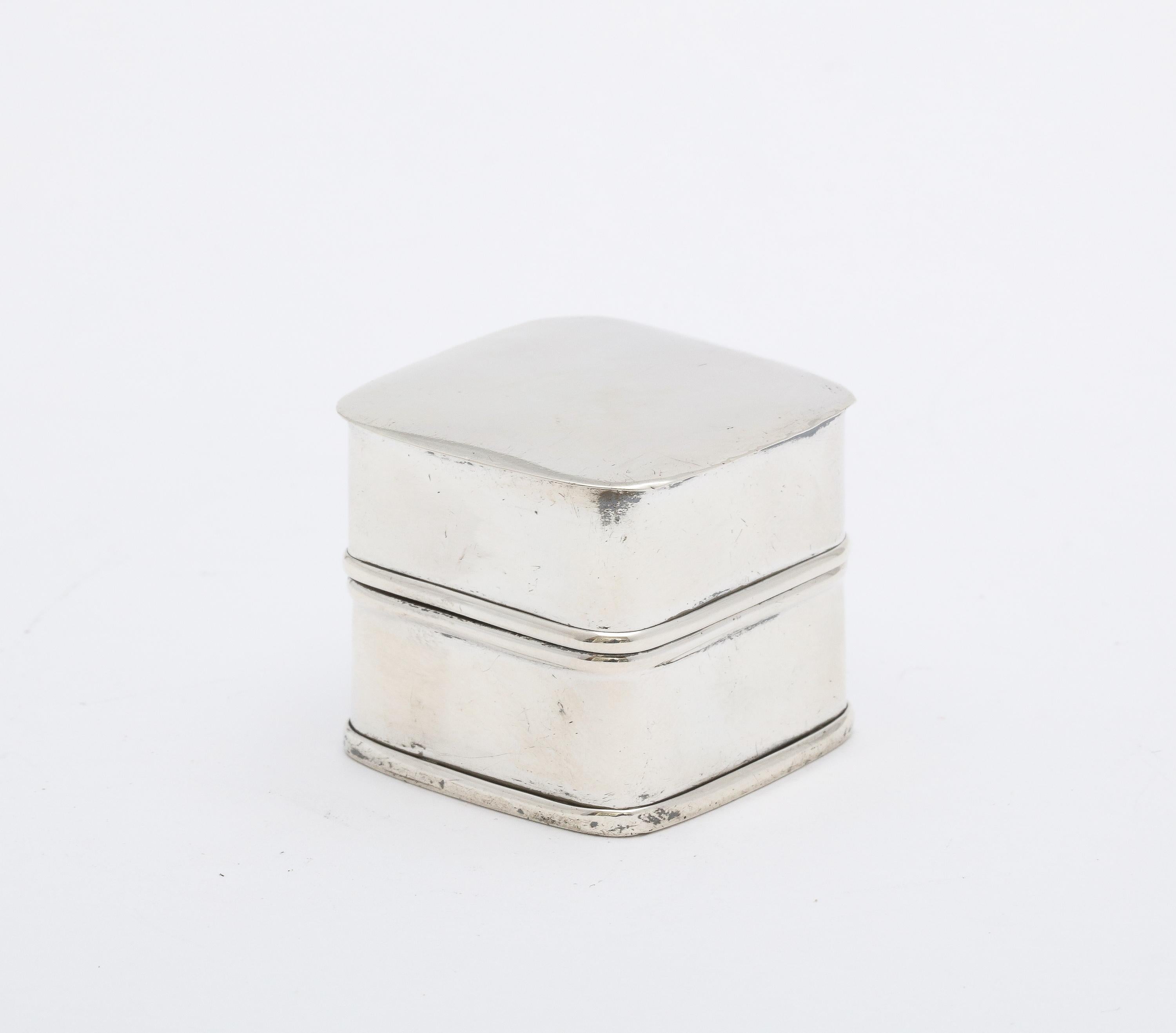 Edwadian Period Sterling Silver Ring Box For Sale 1