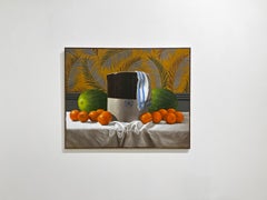 FALL TABLE, VINTAGE CROCK - Contemporary Still Life / Realism / Fruit