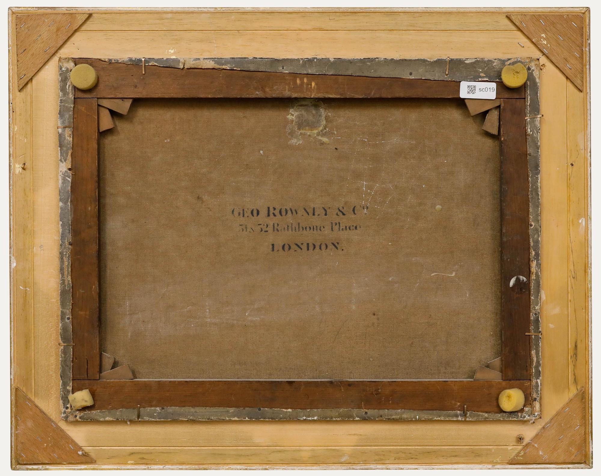 A. Wilson - Gerahmtes Öl aus dem 19. Jahrhundert, Fischen bei den Ruinen (Braun), Landscape Painting, von Edward A. Wilson