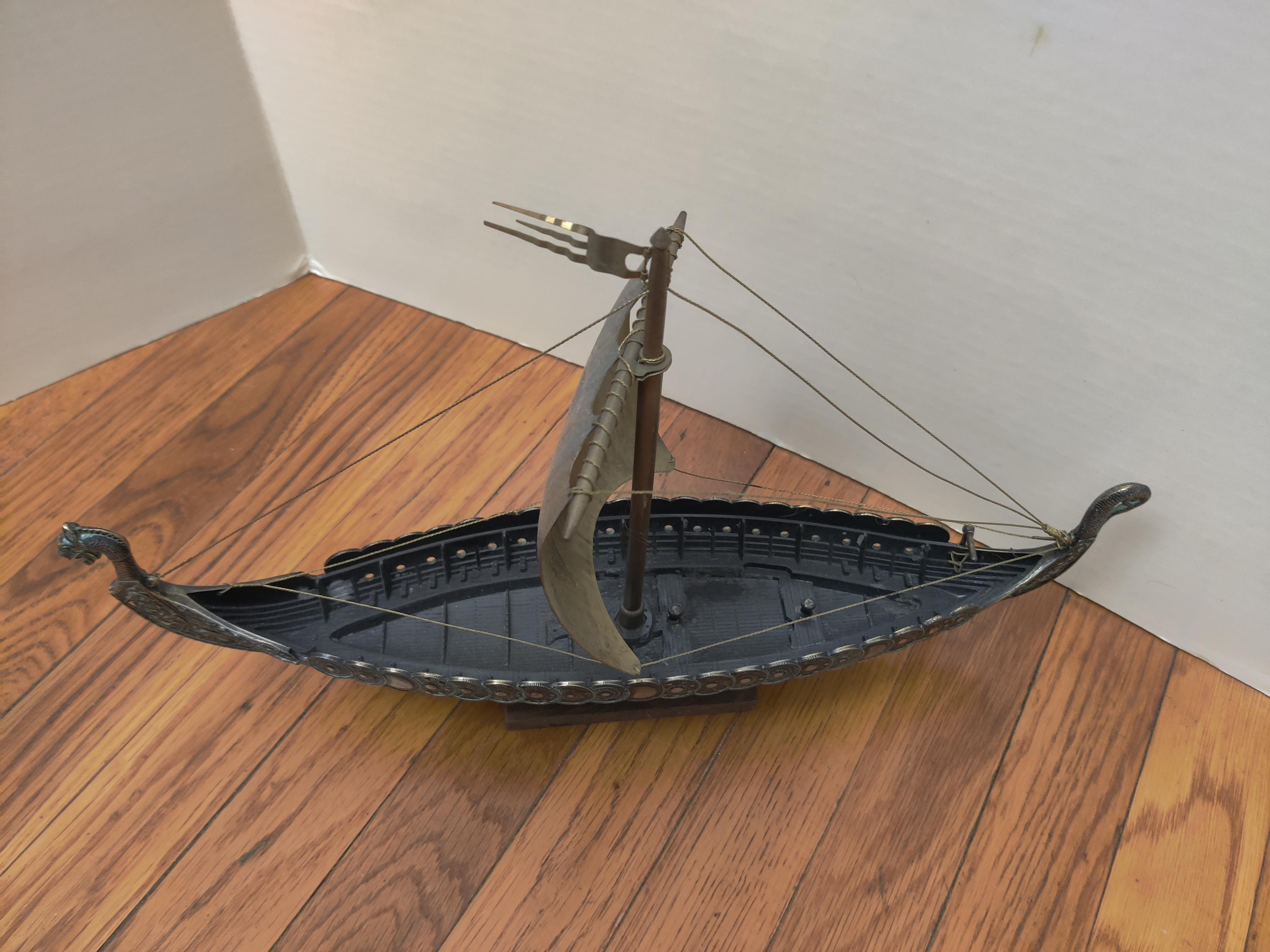 Norwegian Edward Aagaard Model Viking Ship For Sale