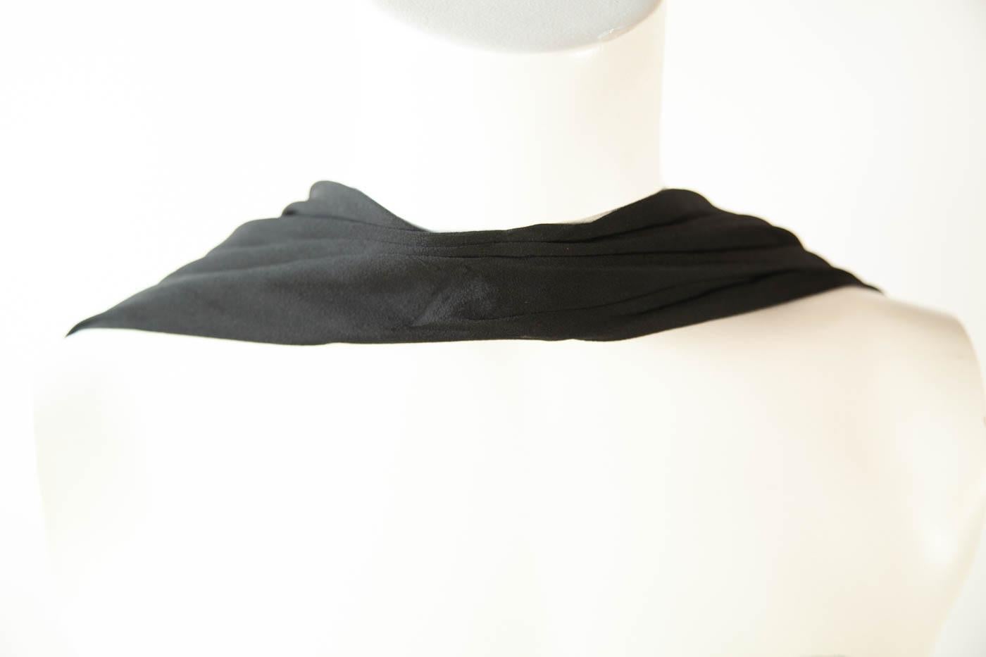 Edward Abbott Vestido de cóctel de plumas de avestruz negro Couture en venta 2