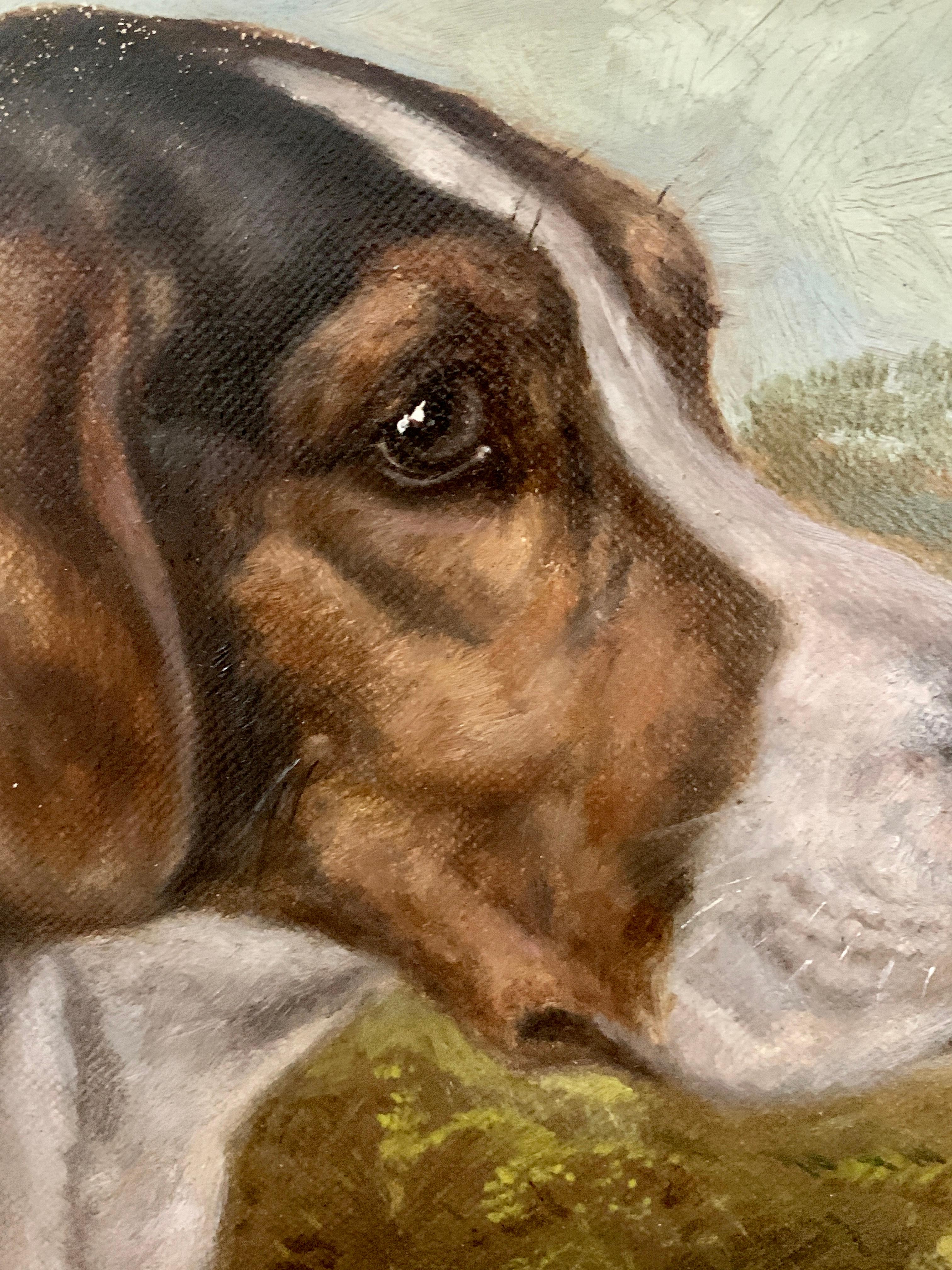 hound dog painting