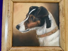 Portrait of A Victorian English Jack Russel Dog or Puppy