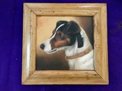 Portrait of A Victorian English Jack Russel Dog or Puppy