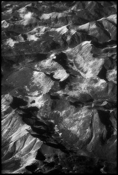 Colorado IV - Contemporary Pigment Print of Topographical Landscape (Black+White
