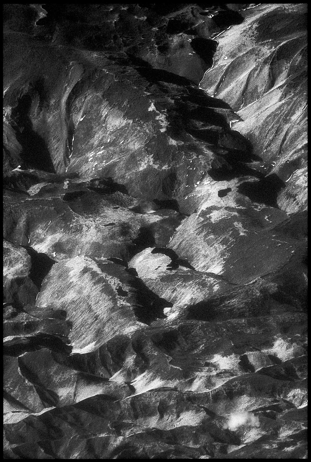Edward Alfano Landscape Photograph - Colorado V - Contemporary Pigment Print of Aerial Landscape (Black+White)