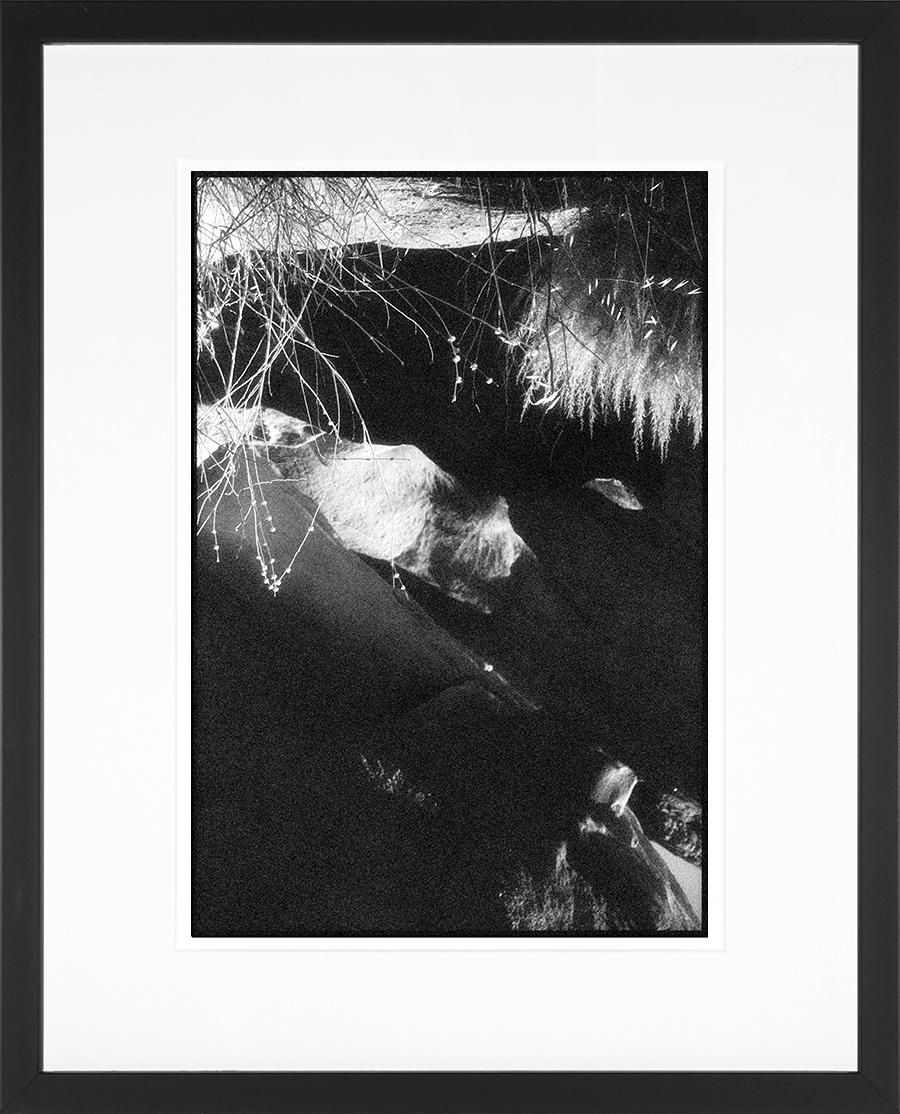 Vasquez Rocks IV, Agua Dulce, CA - Contemporary Pigment Print (Black+White) - Photograph by Edward Alfano
