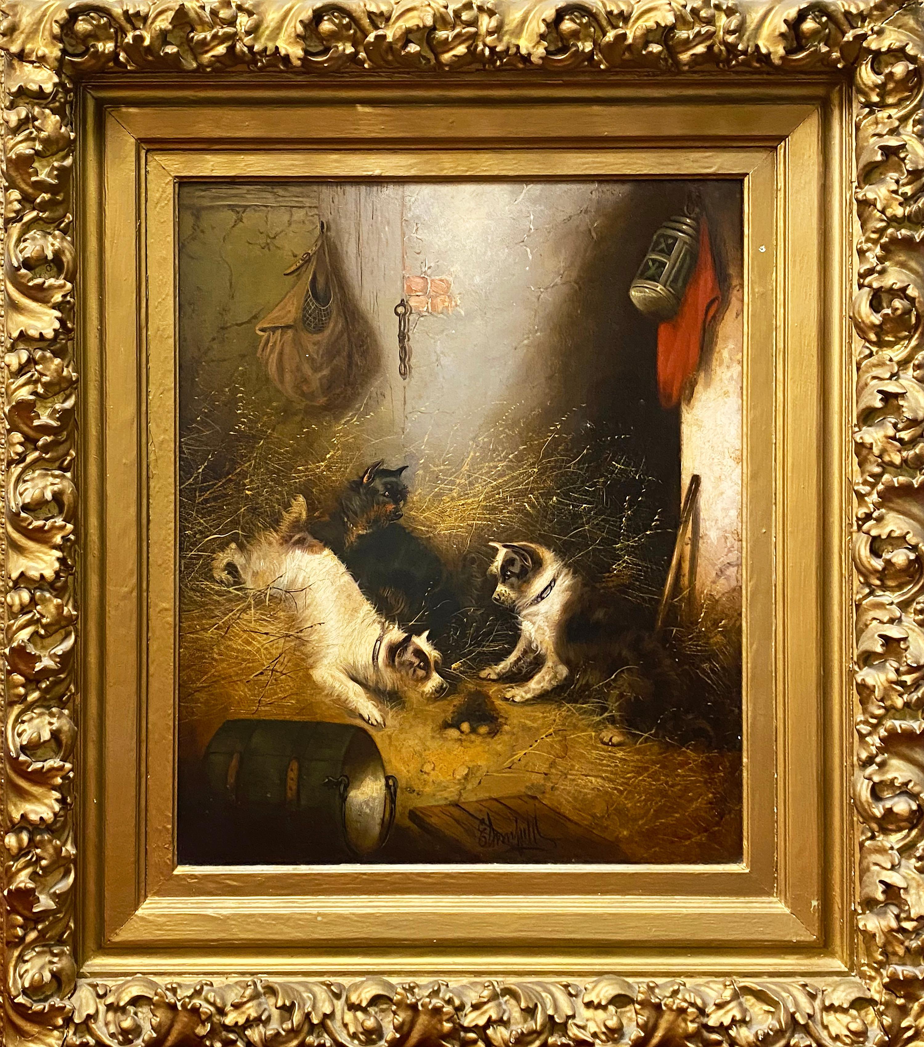 Bullicio en el Granero - Painting de Edward Armfield