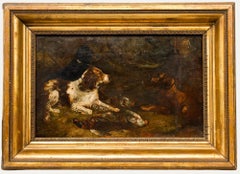 Edward Armfield (1817-1896) - Framed Mid 19th Century Oil, Gun Dogs 
Game