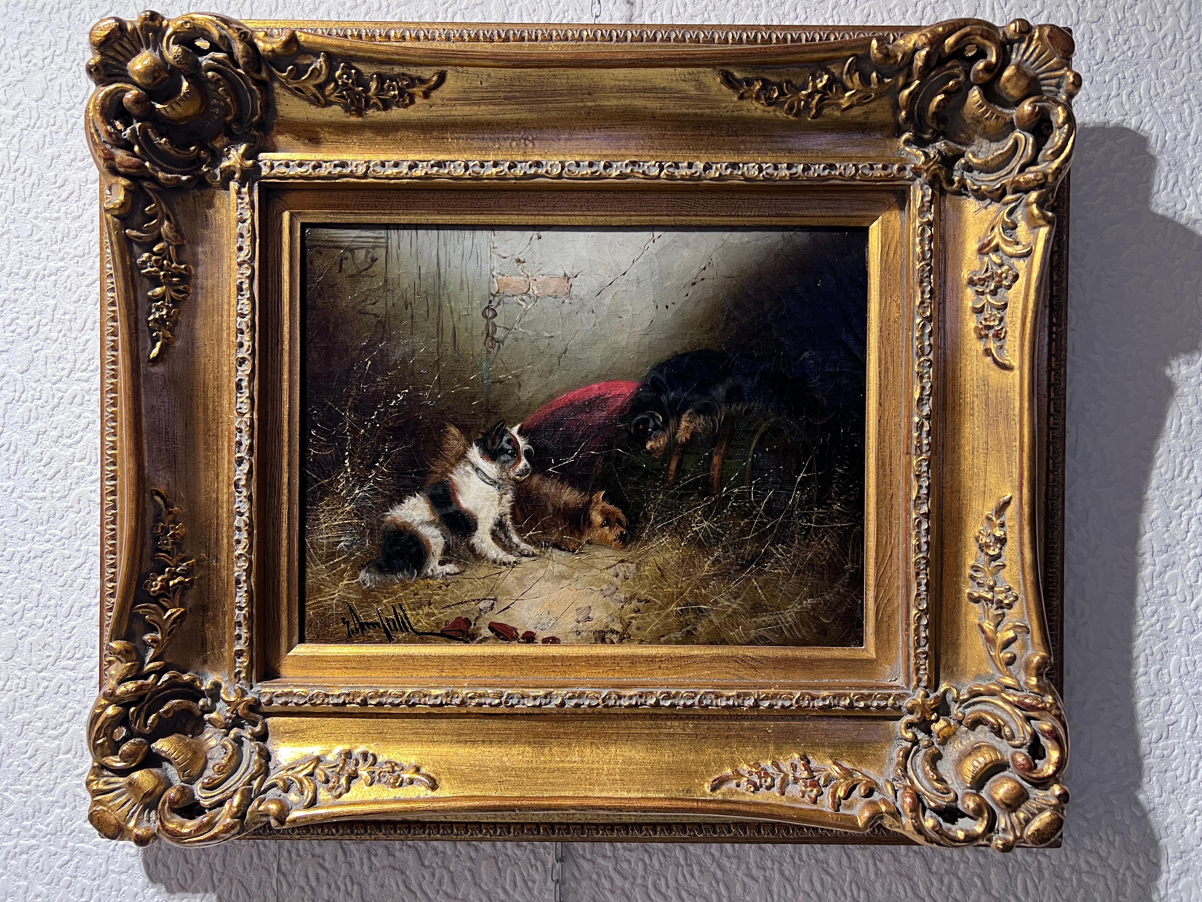 Listed British Artist Edward Armfield (1817-1896) Antique Original oil painting For Sale 1