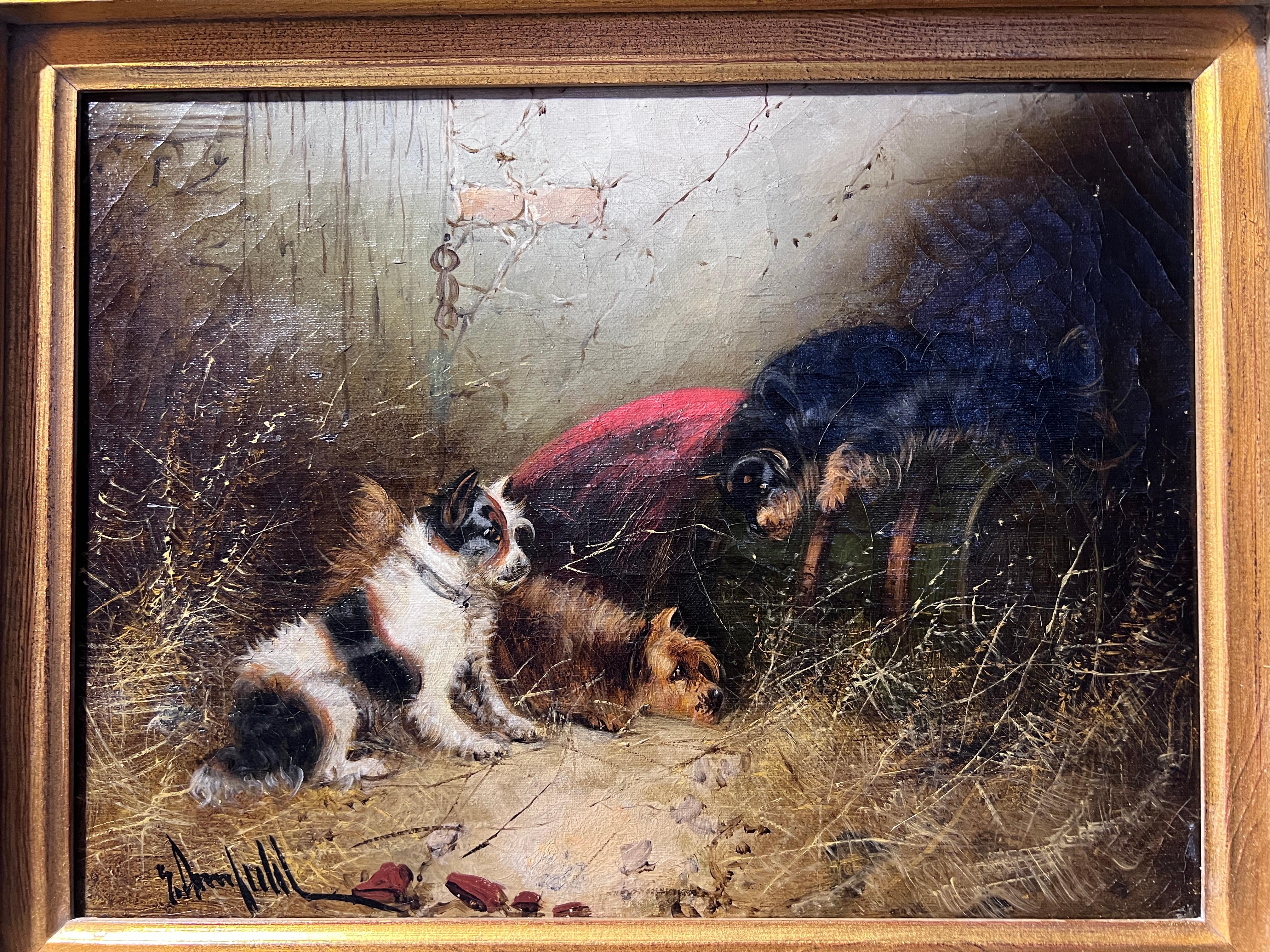 Listed British Artist Edward Armfield (1817-1896) Antique Original oil painting For Sale 2