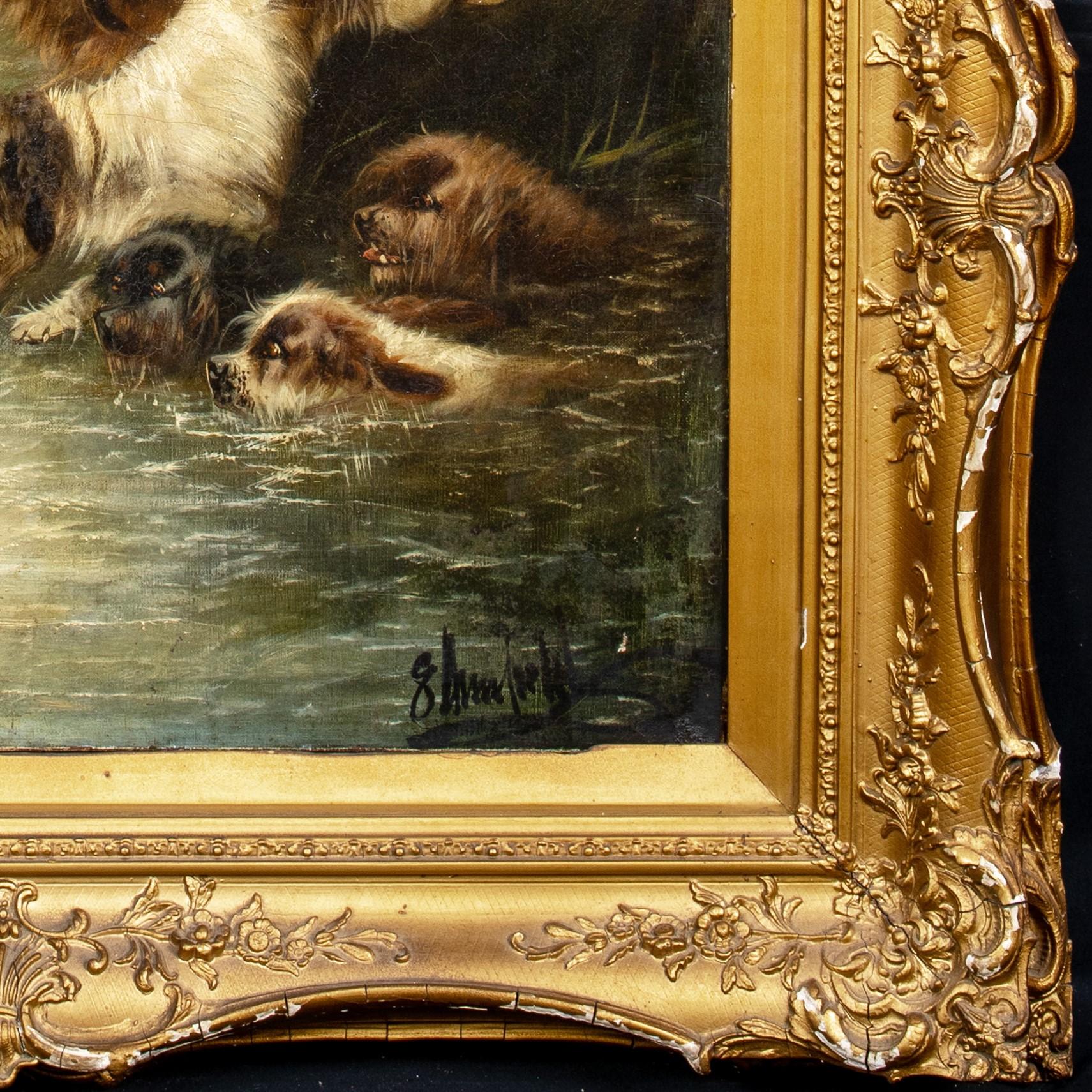La chasse à la loutre, datée de 1901

par Edward Armfield (1817-1896)

Grande scène du 19e siècle représentant une chasse à la loutre avec des chiens de chasse se rapprochant du gibier, huile sur toile d'Edward Armfield. Exemple d'excellente qualité