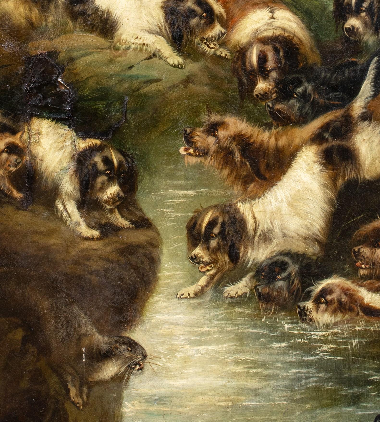 La chasse aux otters, datée de 1901 en vente 4