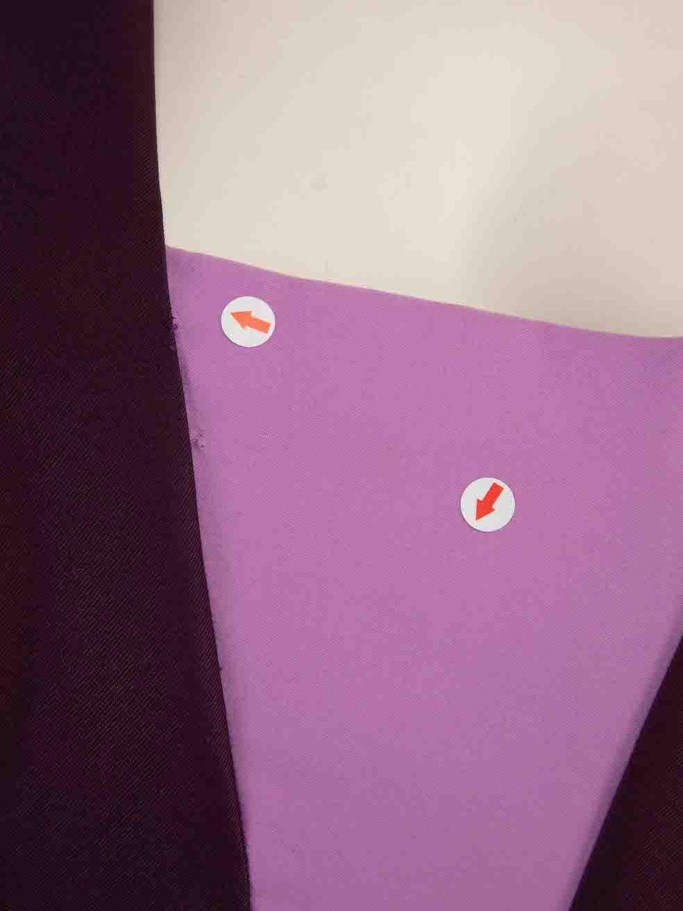 Edward Arsouni, robe longue brodée de fleurs violettes, taille XXXL Excellent état - En vente à London, GB