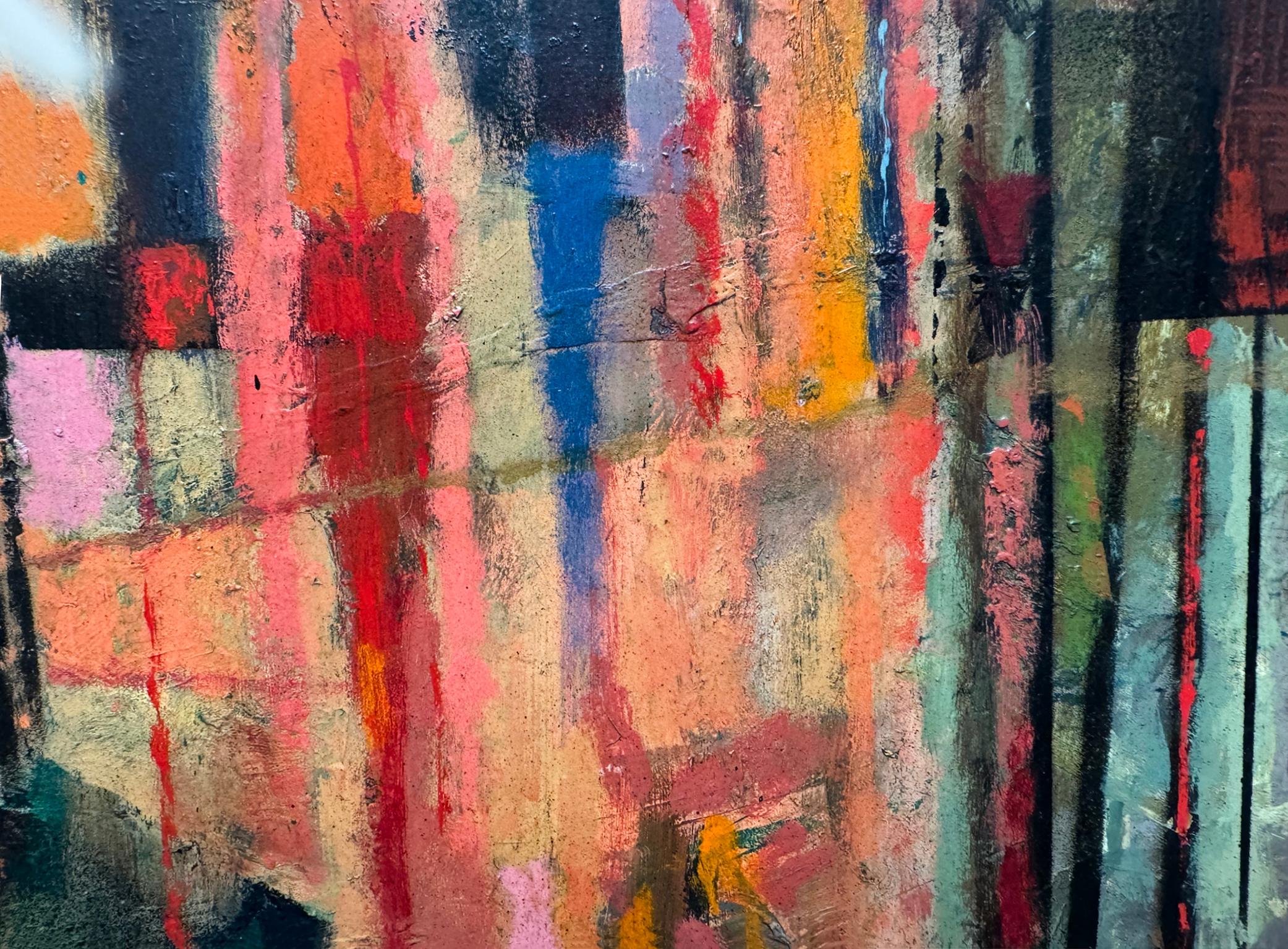 Mid-Century Rocket Ship Cityscape Abstract Skyline For Sale 5