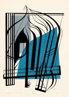 'Arrangement with Blue Major' — Musically Inspired Modernist Abstraction
