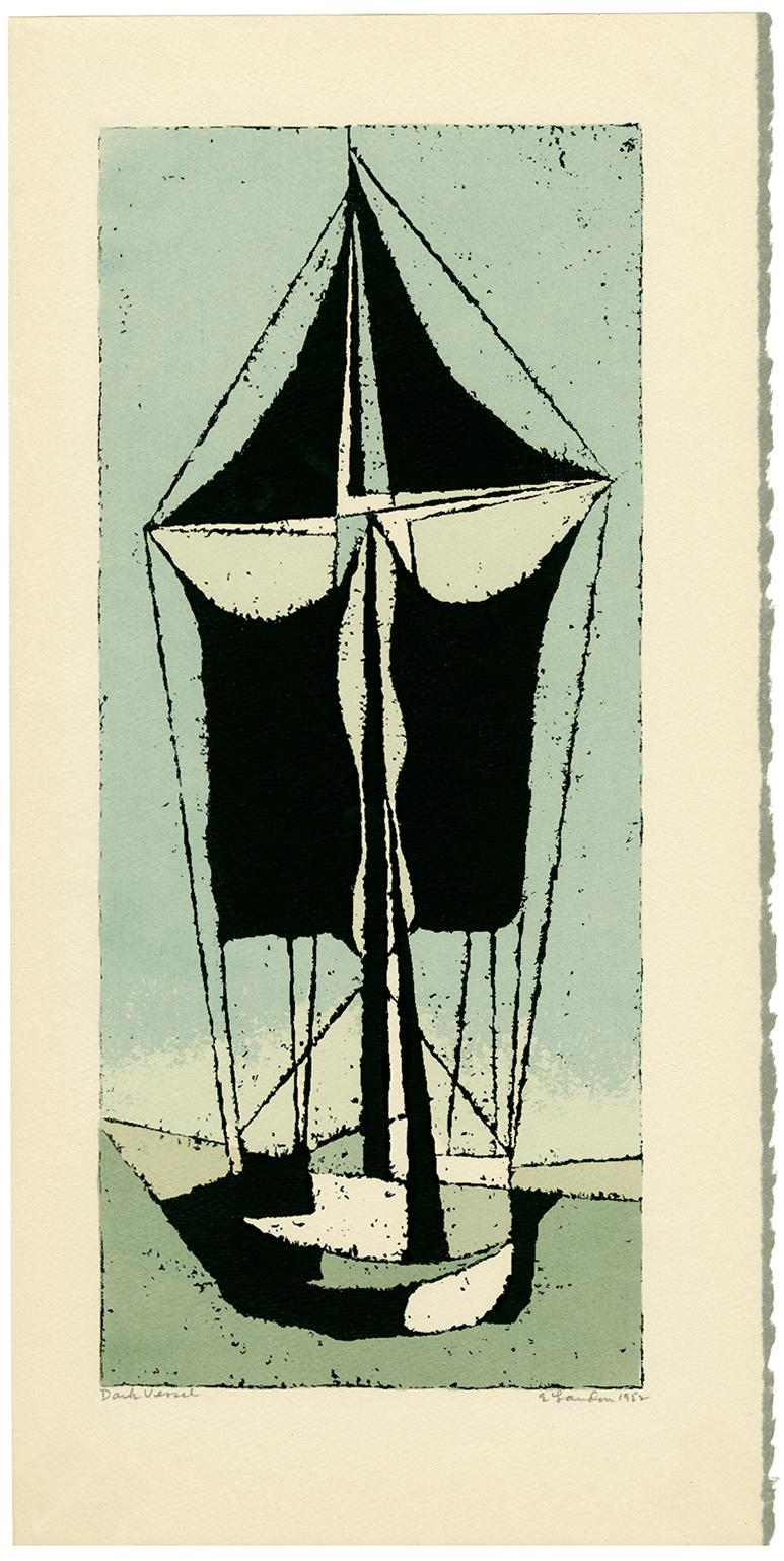 'Dark Vessel' — Mid-Century Modern - Print by Edward August Landon