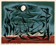 Adversaire nocturne" - Abstraction surréaliste des années 1940