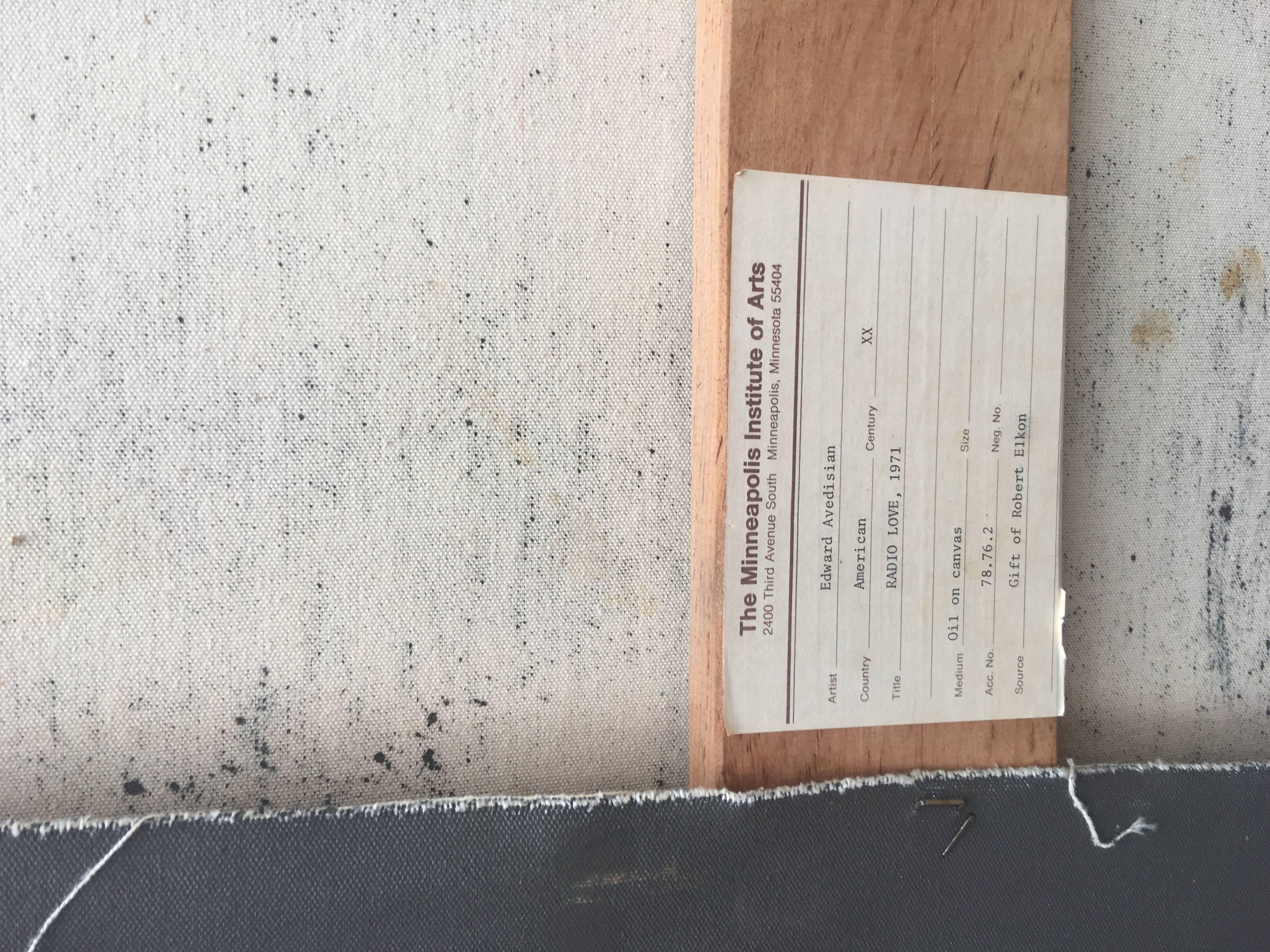 Radio Love - Abstract Expressionist Painting by Edward Avedesian